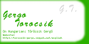 gergo torocsik business card