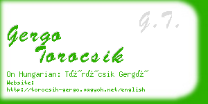 gergo torocsik business card